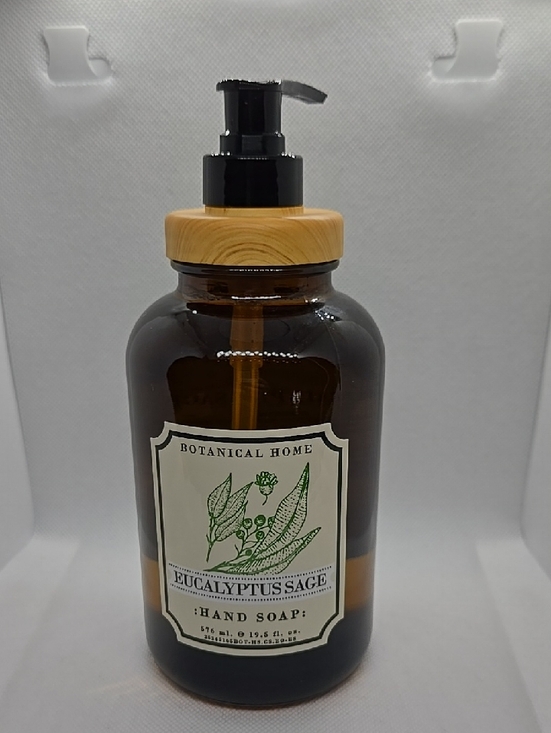 Other - Botanical Home Eucalyptus Sage Hand Soap - Glass Amber Bottle With Pump- 19.5 Oz